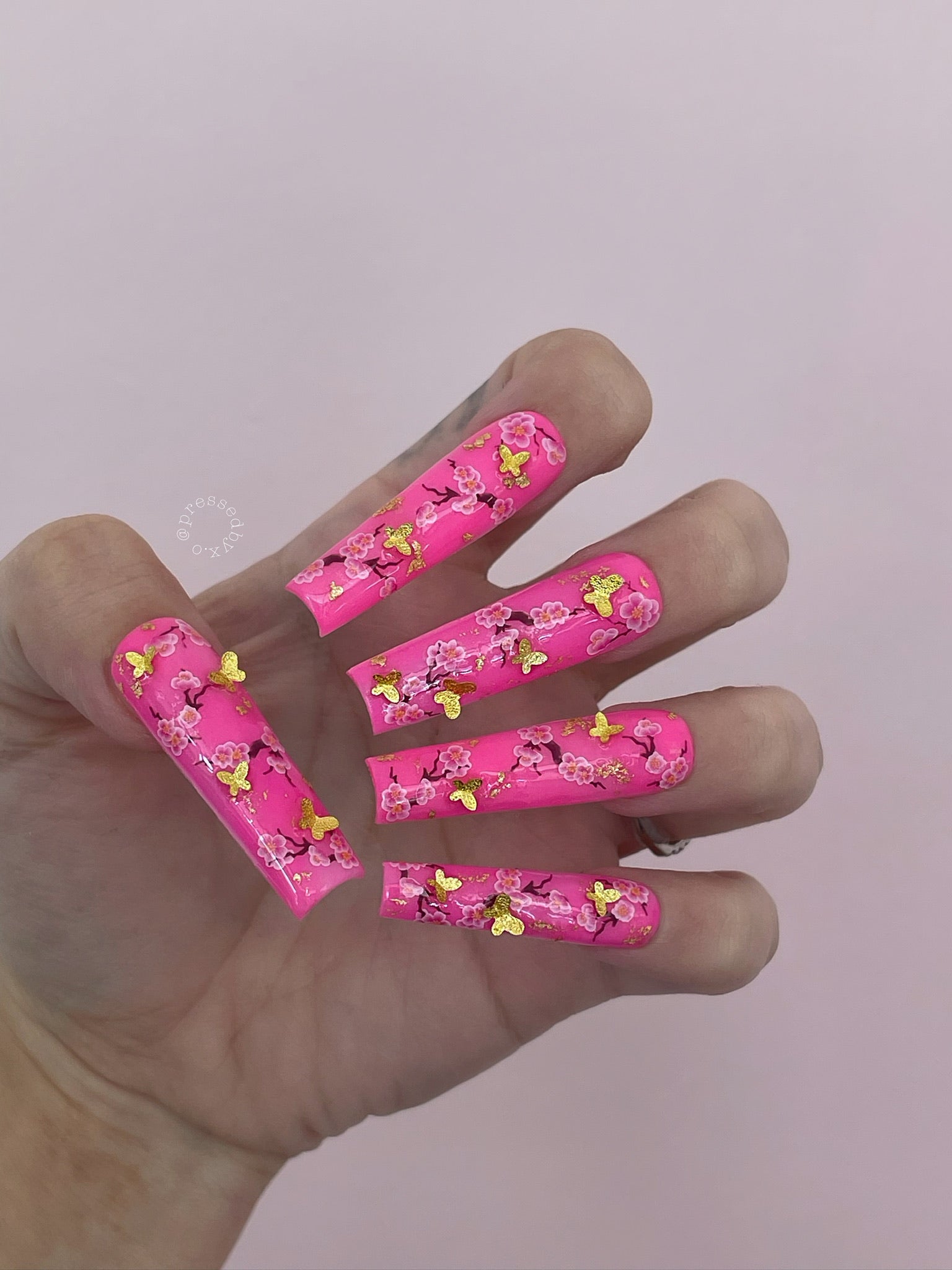 Cherry Blossom Press on Nails Glue on Nails Stick on Nails 